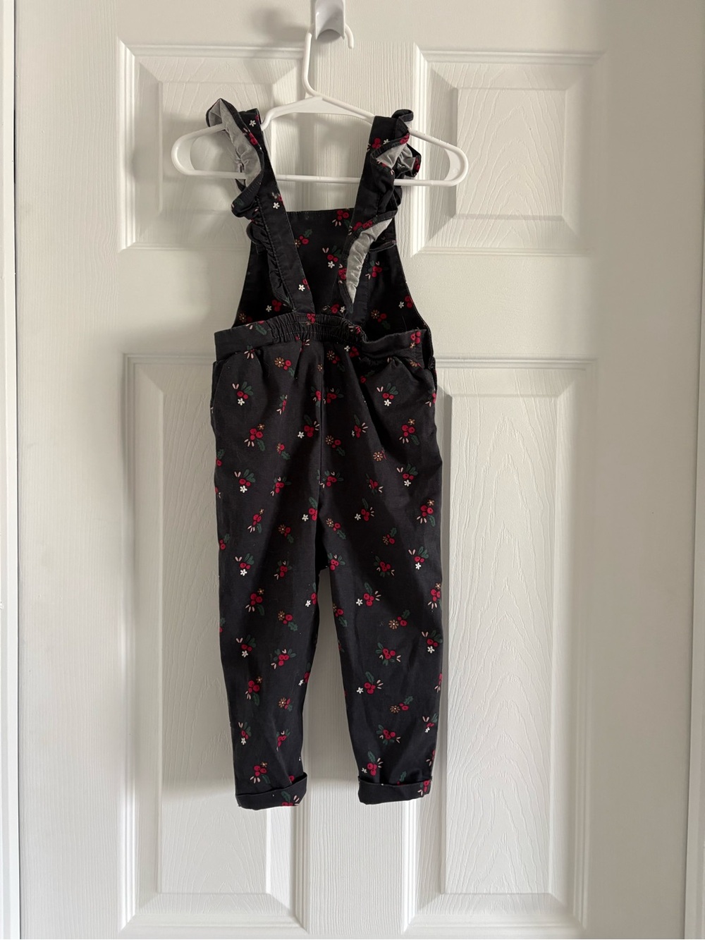 Carter's Black Overalls with Red Cherry Print - Picture 3 of 4